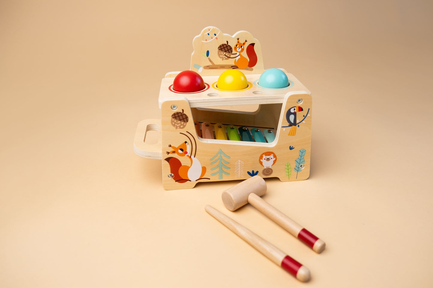 Medinis interaktyvus žaislas „Pound – Tap Bench“