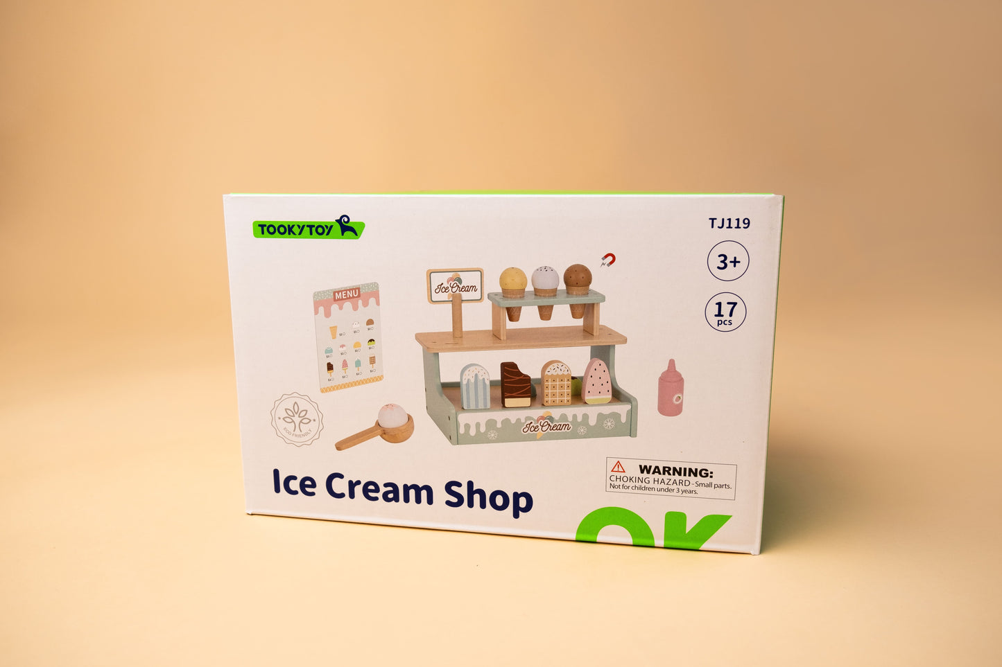 Medinis kūrybinis žaislų rinkinys „Ice Cream Shop“