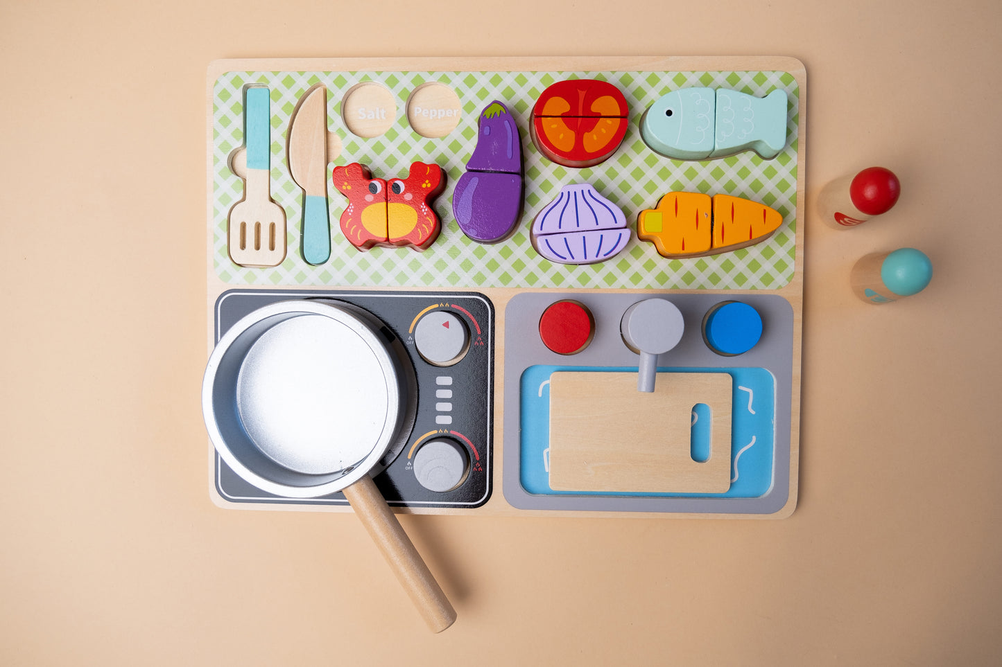 Medinis virtuvės žaislų rinkinys „Kitchen Play Set“