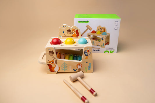 Medinis interaktyvus žaislas „Pound – Tap Bench“